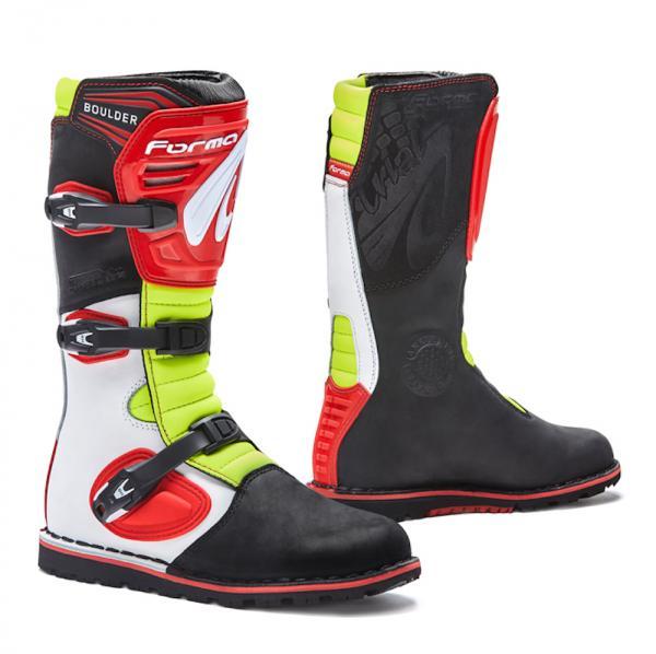 Bild von Trial Stiefel Forma Boulder weiss/schwarz/gelb 